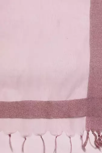 Women Mauve Embroidered Kurta with Palazzos & With Dupatta