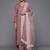 Women Mauve Embroidered Kurta with Palazzos & With Dupatta