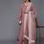 Women Mauve Embroidered Kurta with Palazzos & With Dupatta