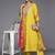 Women Mustard Yellow Ethnic Motifs Yoke Design Kurta with Trousers & Dupatta