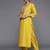 Women Mustard Yellow Ethnic Motifs Yoke Design Kurta with Trousers & Dupatta