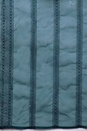 Women Teal Green Ethnic Motifs Yoke Design Kurta with Trousers & Dupatta