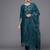 Women Teal Green Ethnic Motifs Yoke Design Kurta with Trousers & Dupatta