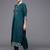 Women Teal Green Ethnic Motifs Yoke Design Kurta with Trousers & Dupatta