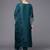 Women Teal Green Ethnic Motifs Yoke Design Kurta with Trousers & Dupatta