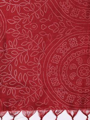 Women Maroon Embroidered Kurta with Trousers & With Dupatta 4