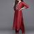 Women Maroon Embroidered Kurta with Trousers & With Dupatta