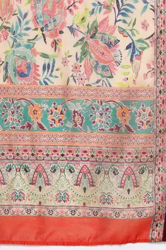 Women Green Ethnic Motifs Yoke Design Kurta with Trousers & With Dupatta