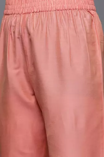 Women Peach-Coloured Ethnic Motifs Printed Kurta with Trousers & Dupatta