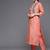 Women Peach-Coloured Ethnic Motifs Printed Kurta with Trousers & Dupatta