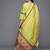 Women Lime Green Ethnic Motifs Yoke Design Beads and Stones Kurta with Trousers & With Dupatta
