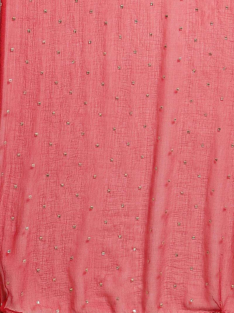 Women Purple Printed Angrakha Pure Silk Kurta with Trousers & With Dupatta