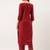 Women Maroon Floral Embroidered Kurta with Trousers