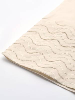 Women Beige Solid Angrakha Kurta with Palazzos 7