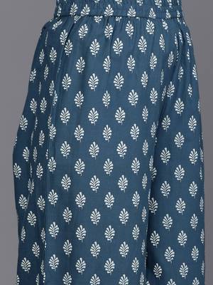 Women Floral Printed Regular Pure Cotton Kurta with Trousers 3