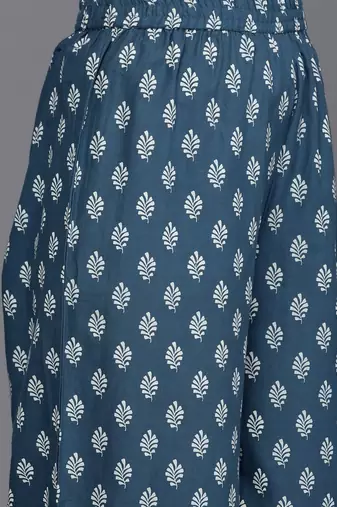 Women Floral Printed Regular Pure Cotton Kurta with Trousers
