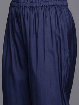 Ethnic Motifs Embroidered Regular Sequinned Kurta with Trousers & Dupatta 4