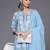 Printed Empire Mirror Work Pure Cotton Kurta with Trousers & Dupatta