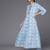 Printed Empire Mirror Work Pure Cotton Kurta with Trousers & Dupatta