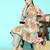 Women Sea Green Floral Printed Sequinned Pure Cotton Kurta with Trousers