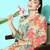 Women Sea Green Floral Printed Sequinned Pure Cotton Kurta with Trousers