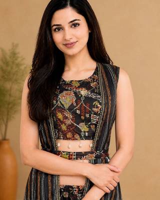 Women Ethnic Motifs Printed Regular Kurti with Sharara 2