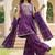 Women Ethnic Motifs Printed Empire Thread Work Pure Cotton Kurta with Sharara & With Dupatta