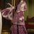 Floral Printed Mirror Work Pure Cotton A-Line Kurta With Sharara & Dupatta