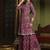 Floral Printed Mirror Work Pure Cotton A-Line Kurta With Sharara & Dupatta