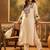 Floral Embroidered Round Neck Thread Work Straight Kurta With Trousers & Bag