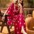 Bandhej Printed Kaftan & Tube Fusion Top With Sharara