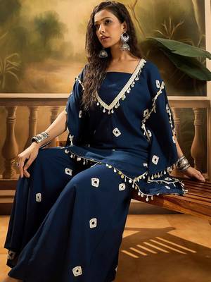 Bandhej Printed Kaftan Tube Top & Sharara Set 7