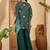 bandhani Printed Square Neck Beads And Stones Kaftan Kurti With Sharara