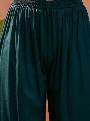 Printed Round Neck Kurta & Palazzos With Dupatta 4