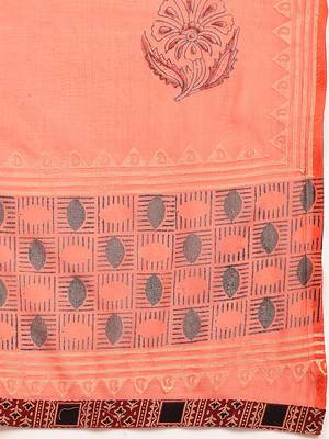 Embroidered Round Neck Kurta & Palazzos With Dupatta 4