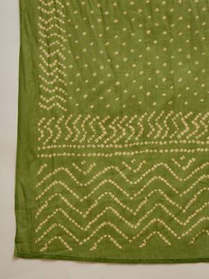 Printed Round Neck Kurta Trousers & Dupatta 4