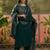 Printed V Neck Kurta Trousers & Dupatta