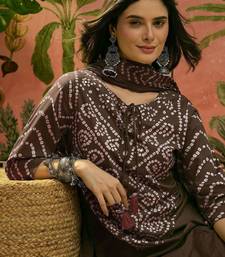 Printed Pure Cotton Round Neck Kurta & Trousers With Dupatta