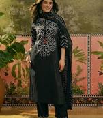 Printed Pure Cotton Round Neck Kurta & Trousers With Dupatta