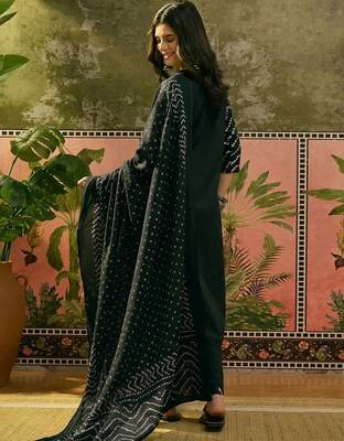 Printed Pure Cotton Round Neck Kurta & Trousers With Dupatta 5