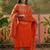 Printed Pure Cotton Round Neck Kurta & Trousers With Dupatta