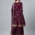 Women Purple Bandhani Printed Kurta with Sharara & With Dupatta
