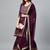 Women Purple Bandhani Printed Kurta with Sharara & With Dupatta
