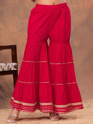 Women Regular Gotta Patti Pure Cotton Kurta with Sharara & Dupatta 6