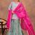 Women Floral Printed V-Neck Gotta Patti Pure Cotton Kurta with Sharara & Dupatta