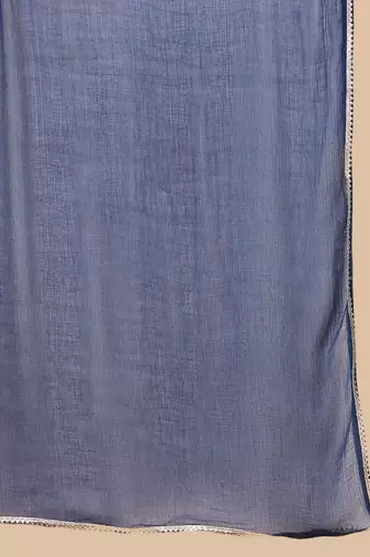 Ethnic Motifs Printed Pure Cotton A-Line Kurti With Sharara & Dupatta
