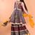 Women Ethnic Motifs Printed Tiered Gotta Patti Kurta With Sharara And Dupatta