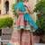 Ethnic Motifs Printed Tiered Gotta Patti Pure Silk Kurta with Sharara and Dupatta