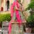 Ethnic Motifs Printed Tiered Gotta Patti Pure Silk Kurta with Sharara and Dupatta