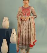 Women Ethnic Motifs Printed Tiered Mirror Work Kurta with Trousers and Dupatta